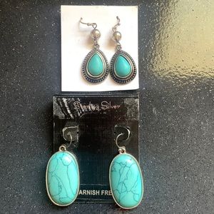 NWT- 2 sets of Turquoise Drop Earrings